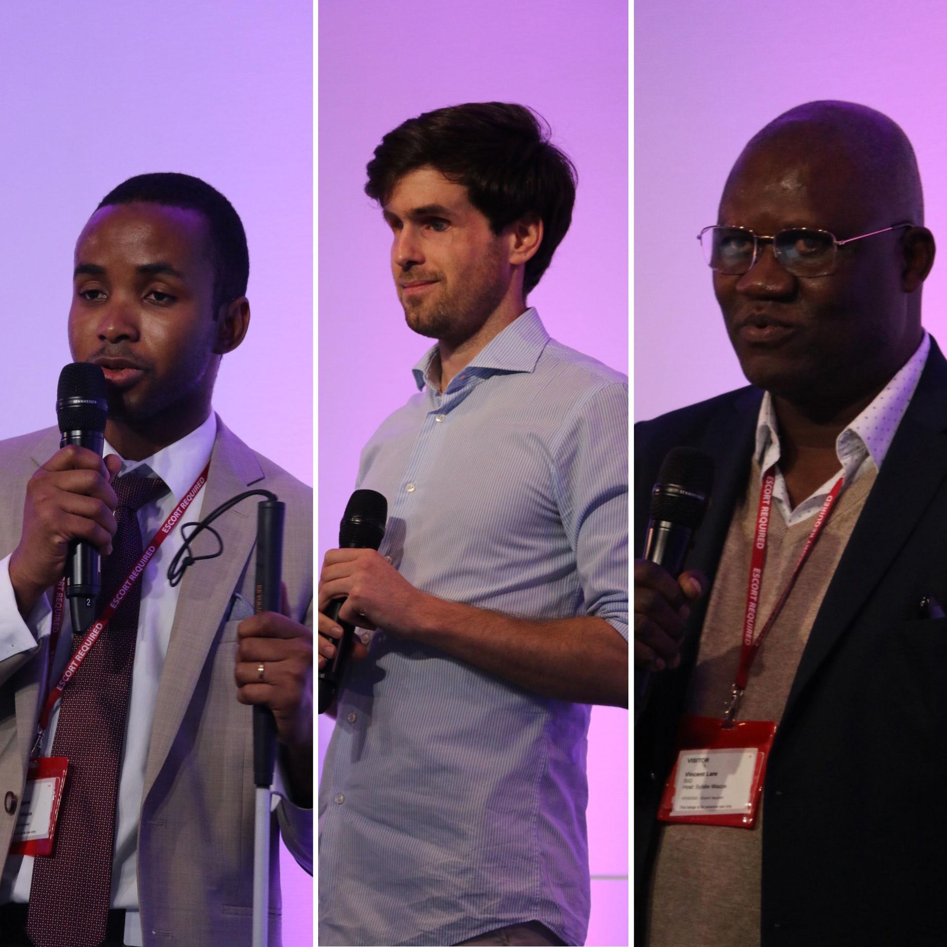 3 personnes déficientes visuelles témoignent lors de l'événement P&G