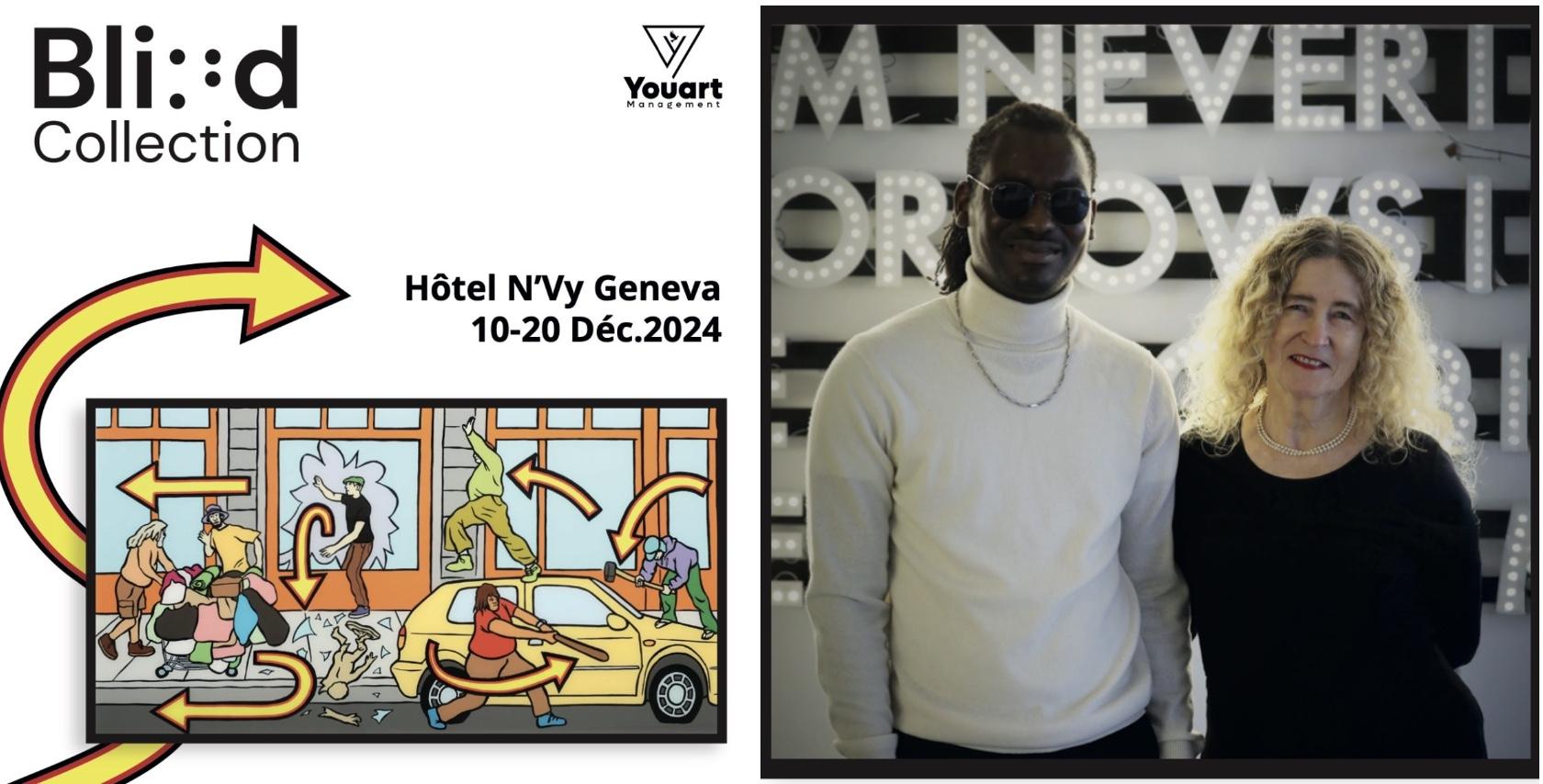 Affiche de l'expo avec Roine Kouyo et Barbara Polla