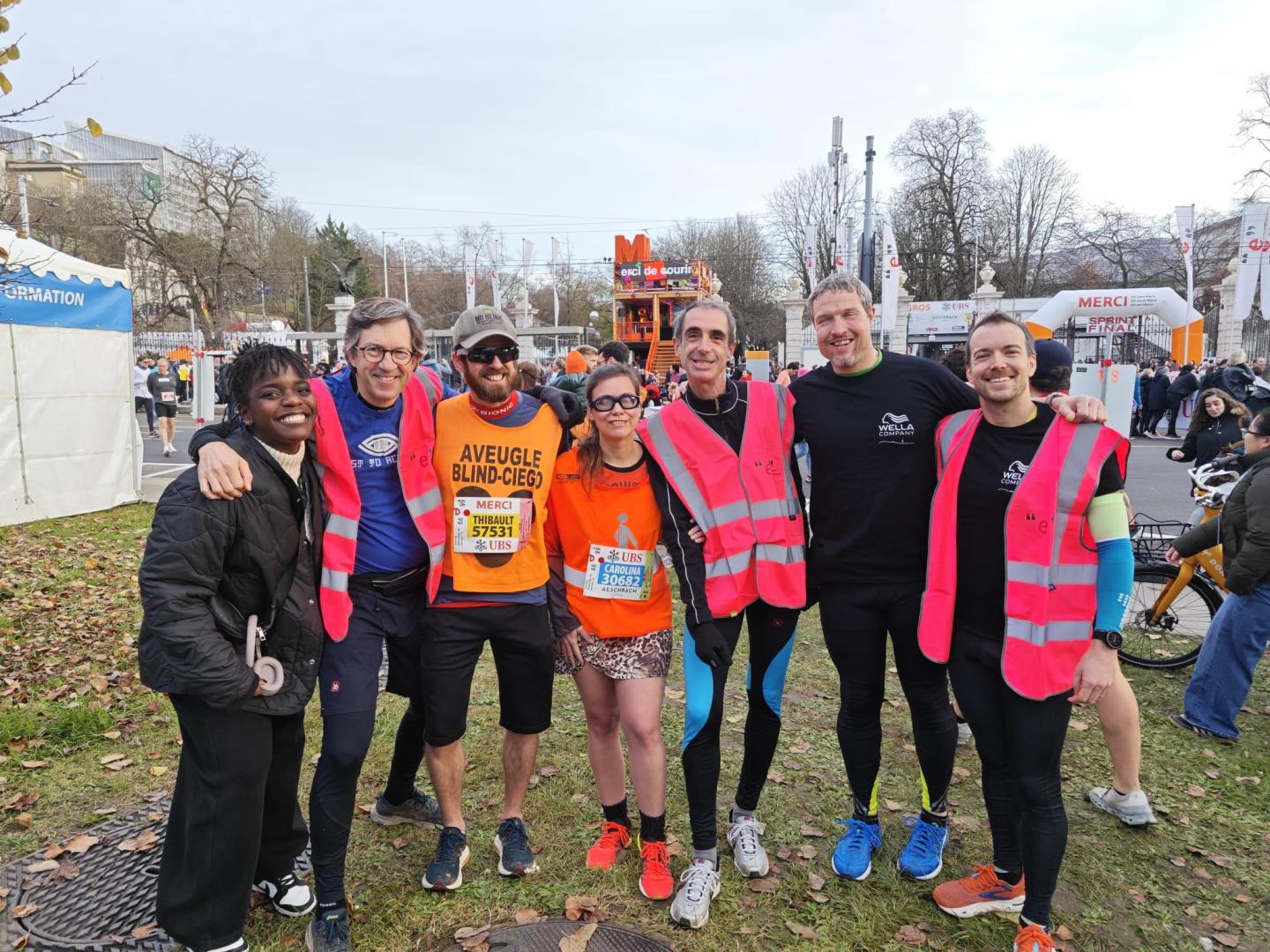 Groupe de participants coureurs