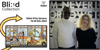 Affiche de l'expo avec Roine Kouyo et Barbara Polla