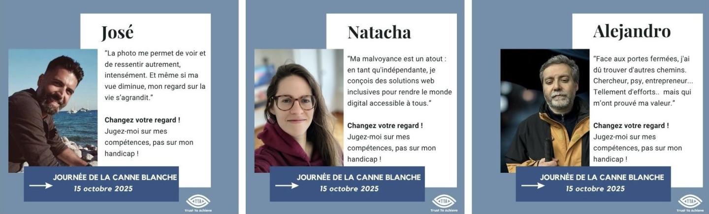 Photos des différentes personnes en exemple pour cette campagne