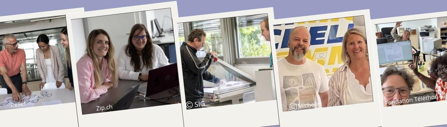 Photos de plusieurs binômes lors du DuoDay