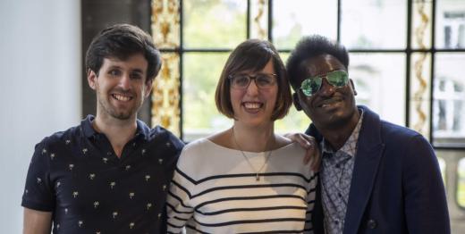 Photo de groupe avec Thibault, Céline et Roine